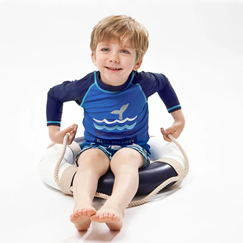 Raneelland 2025 New Boy Girl Swimwear Swim Suits Sun Protective Long Sleeve Children Swimsuits Children's Bathing Suit  Kids Swimming Suits