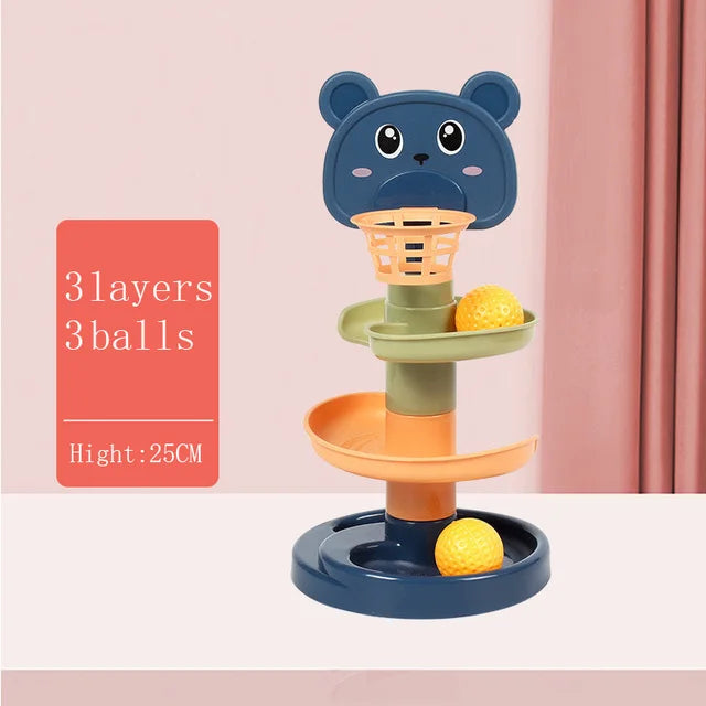 Raneelland  Montessori Baby Toy Rolling Ball Children Montessori Educational Games For Babies Stacking Track Baby Development Toys Children