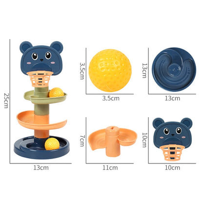 Raneelland  Montessori Baby Toy Rolling Ball Children Montessori Educational Games For Babies Stacking Track Baby Development Toys Children
