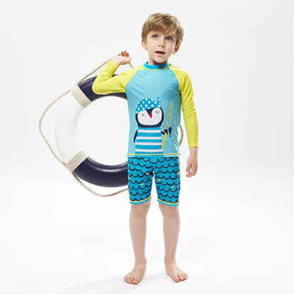Raneelland 2025 New Boy Girl Swimwear Swim Suits Sun Protective Long Sleeve Children Swimsuits Children's Bathing Suit  Kids Swimming Suits
