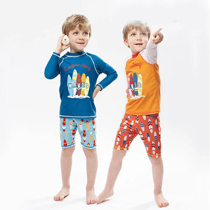 Raneelland 2025 New Boy Girl Swimwear Swim Suits Sun Protective Long Sleeve Children Swimsuits Children's Bathing Suit  Kids Swimming Suits