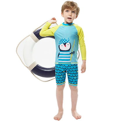 Raneelland 2025 New Boy Girl Swimwear Swim Suits Sun Protective Long Sleeve Children Swimsuits Children's Bathing Suit  Kids Swimming Suits