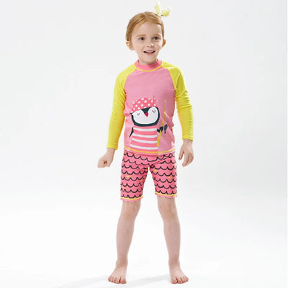 Raneelland 2025 New Boy Girl Swimwear Swim Suits Sun Protective Long Sleeve Children Swimsuits Children's Bathing Suit  Kids Swimming Suits