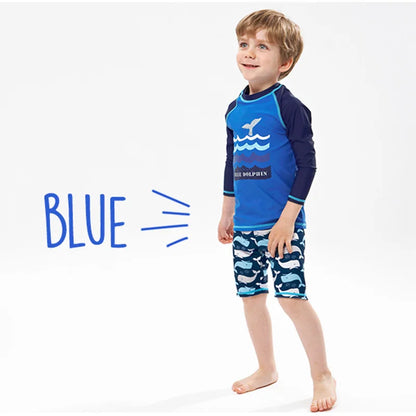 Raneelland 2025 New Boy Girl Swimwear Swim Suits Sun Protective Long Sleeve Children Swimsuits Children's Bathing Suit  Kids Swimming Suits