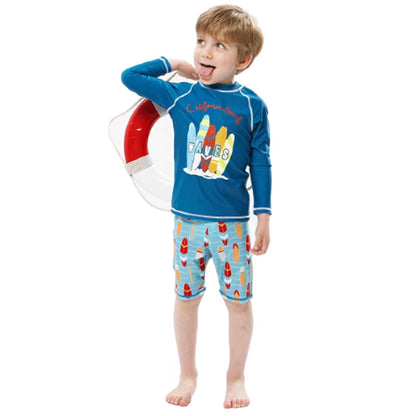 Raneelland 2025 New Boy Girl Swimwear Swim Suits Sun Protective Long Sleeve Children Swimsuits Children's Bathing Suit  Kids Swimming Suits